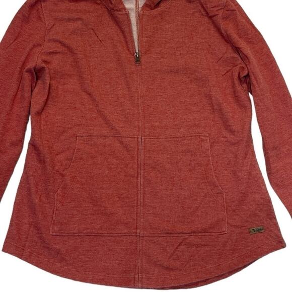 Natural Reflections French Terry Full Zip Hoodie Women’s Size Medium red orange - Picture 5 of 9